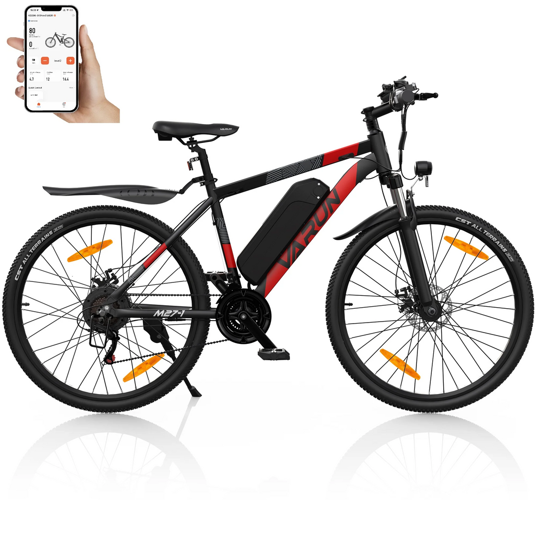 Varun Altus-Pro 27,5" 21-Gang-E-Bike mit APP und USB-Telefonaufladung