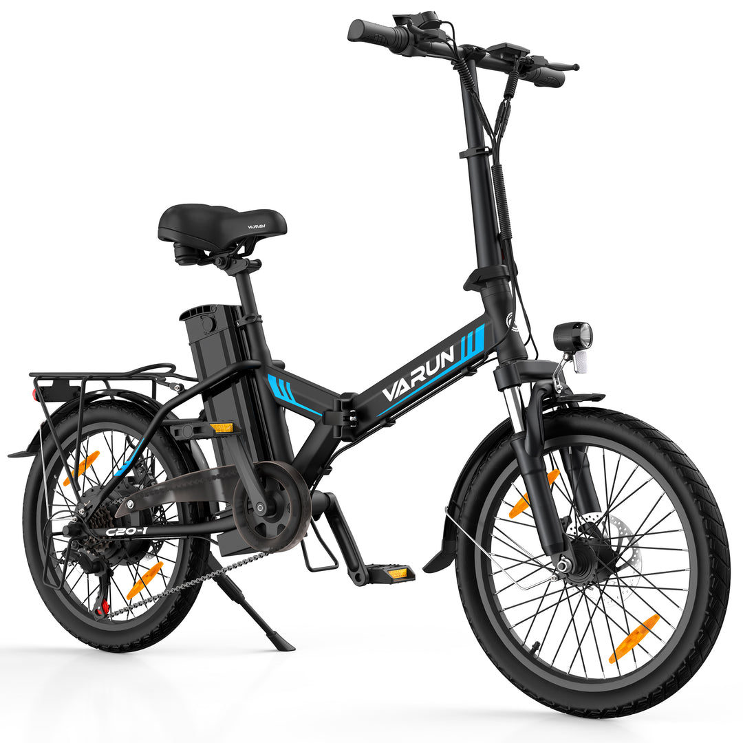 VARUN Electric Bike - Peak 500W Folding Ebike for Adults Up to 40 Milese Electric Bicycle Commuter for Women &  20MPH, 48V Removable Lithium-Battery, Stylish 20" FoldablMen