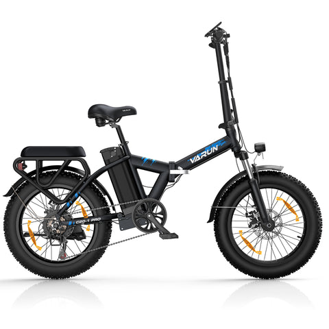 Varun Envoy-Pro Graues 20-Zoll-Fat-Reifen-Klapp-Elektrofahrrad