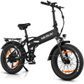 VARUN Folding Electric Bike - Ebikes for Adults Peak 500W Up to 40 Miles,13AH Removable Battery, Shock Absorber, and Pedal-Assist Level, Portable 20