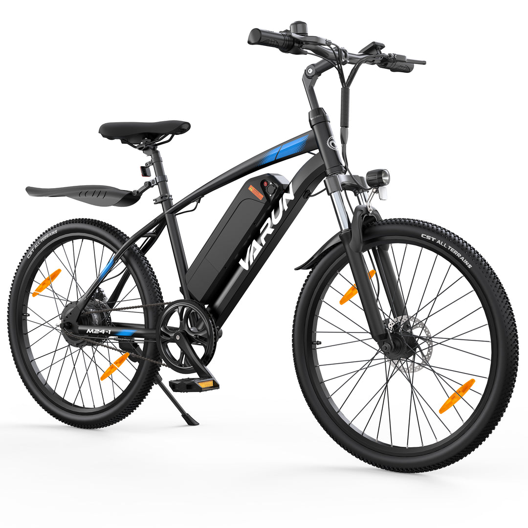 VARUN Electric Bike for Adults, 350W 20MPH Commuter Ebike with 36V Removable Battery, 24'' Electric Mountain Bike with Front Fork Suspension and Dual Disc Brakes