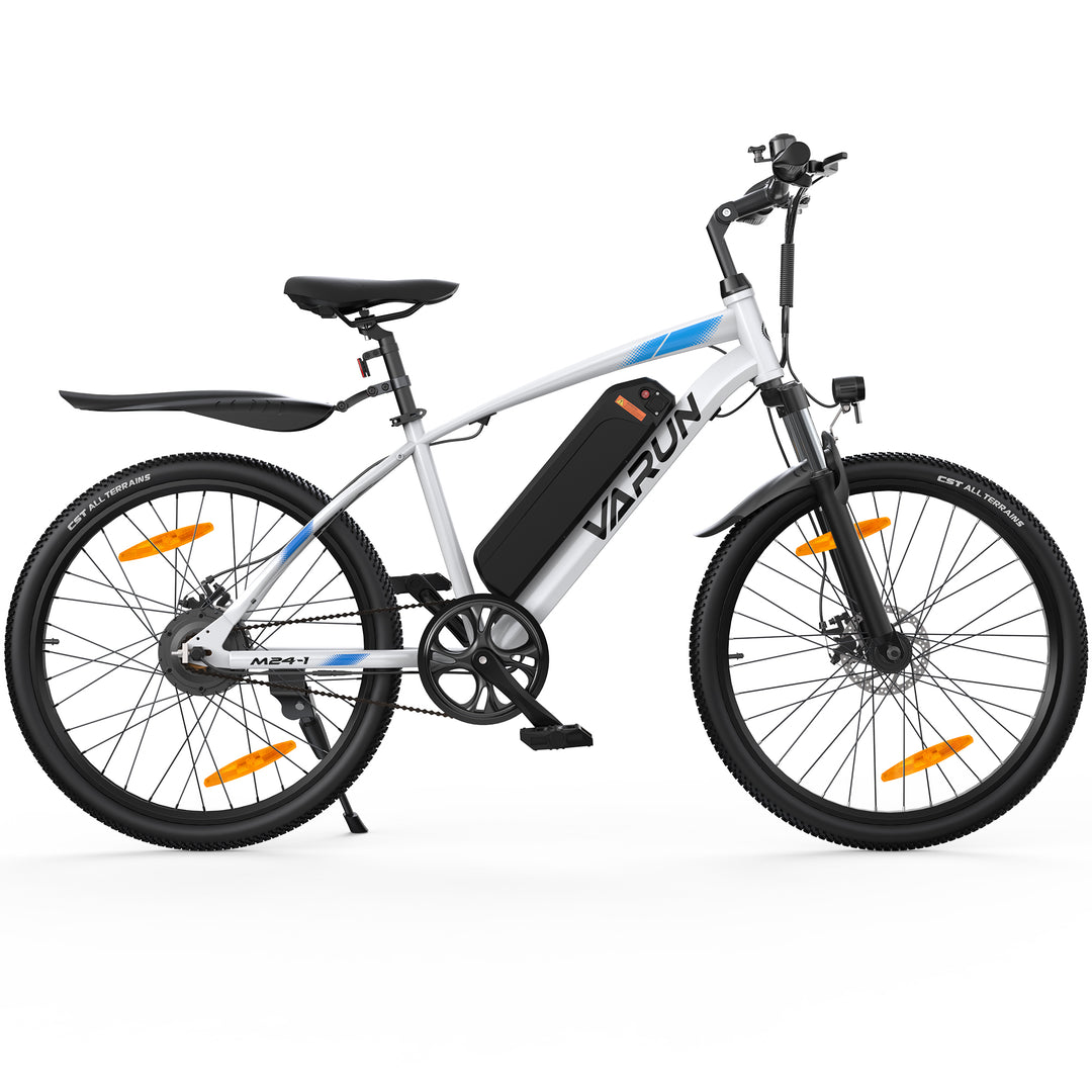 VARUN Electric Bike for Adults, 350W 20MPH Commuter Ebike with 36V Removable Battery, 24'' Electric Mountain Bike with Front Fork Suspension and Dual Disc Brakes