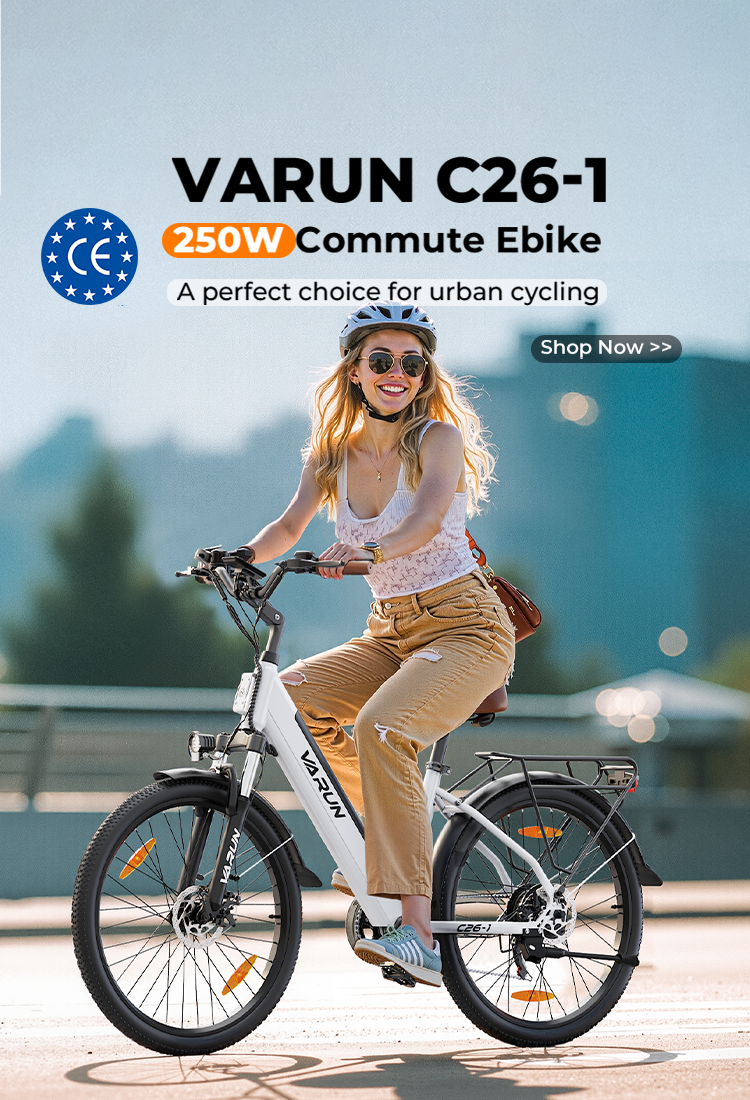 The VARUN C26-1 commute ebike is a perfect choice for urban cycling