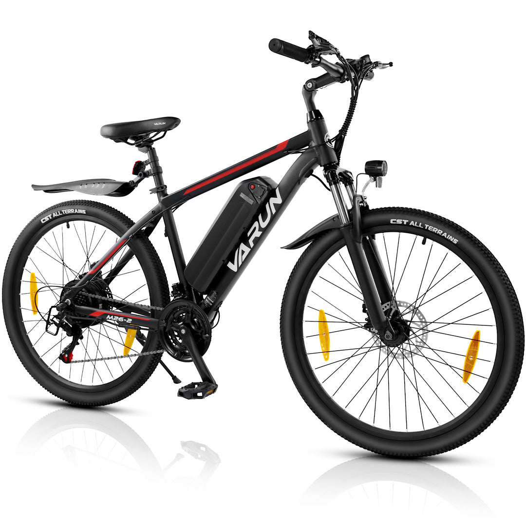 VARUN Electric Bike for Adults - 500W Electric Bike with 48V Removable Battery - 26" Electric Bicycle Up to 45 Miles 20 MPH with 21 Speed Gears&Dual Front Fork Suspensions