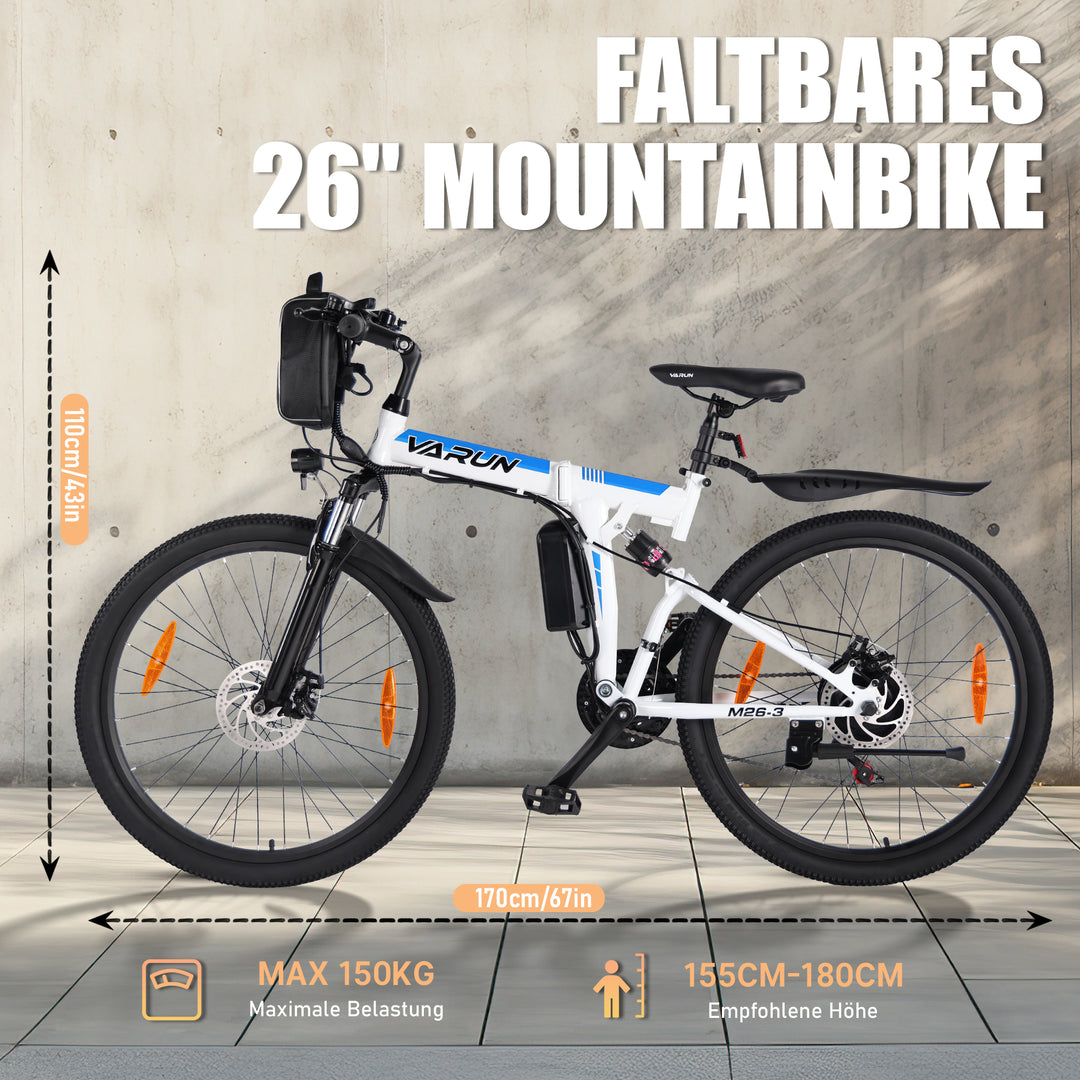 Varun M26 26'' faltbares elektrisches Mountainbike