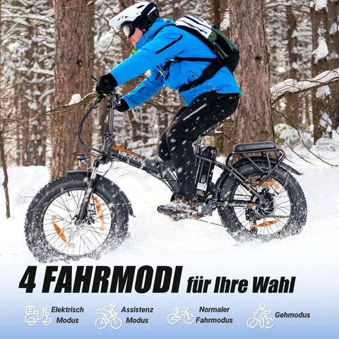 Varun Envoy-Pro Graues 20-Zoll-Fat-Reifen-Klapp-Elektrofahrrad